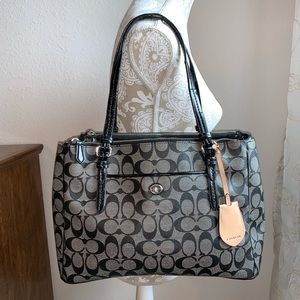 COACH F24603 Peyton Signature Jordan Double Zip